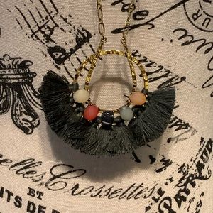 🖤 black and gold necklace with colorful beads 🖤